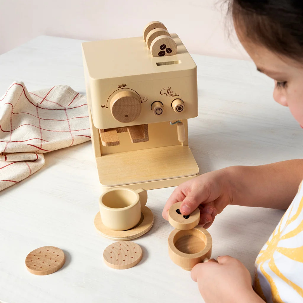 Speelset houten koffiezetapparaat